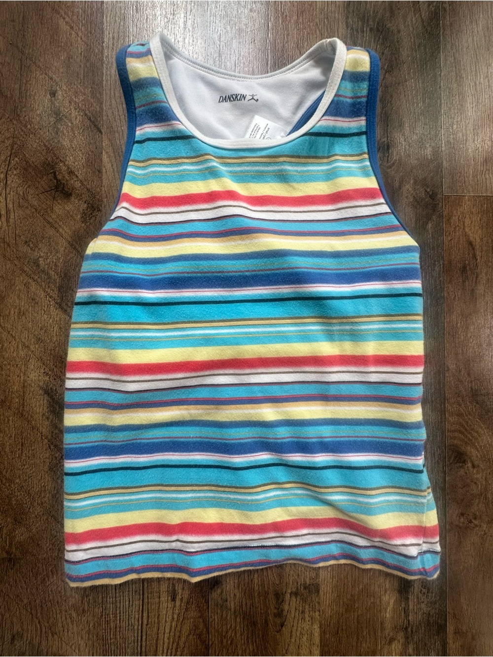 Danskin Colorful Striped Active Tank Top